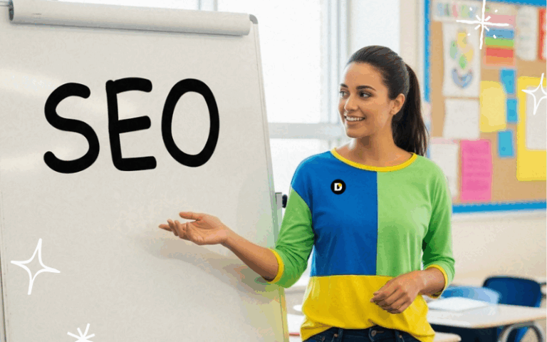 Pozycjonowanie SEO jak zacząć - kobieta ucząca SEO