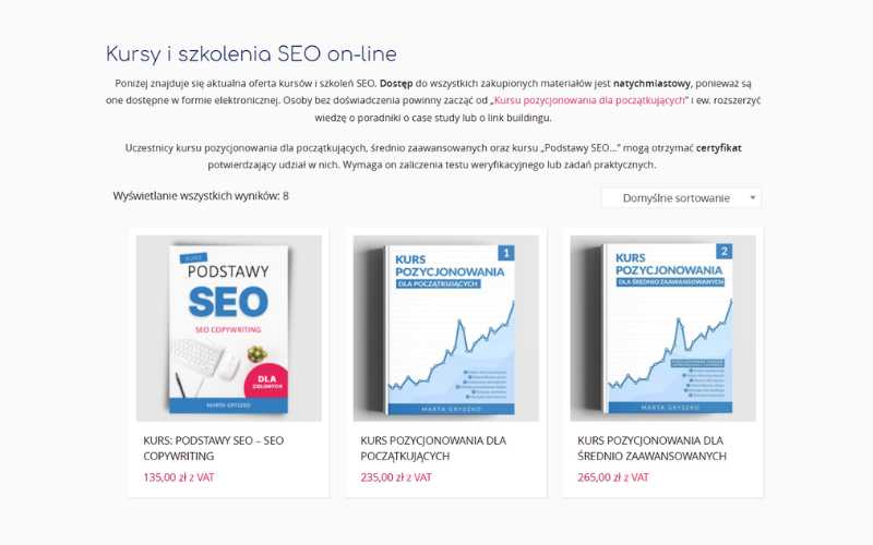 Kursy SEO od Lexy